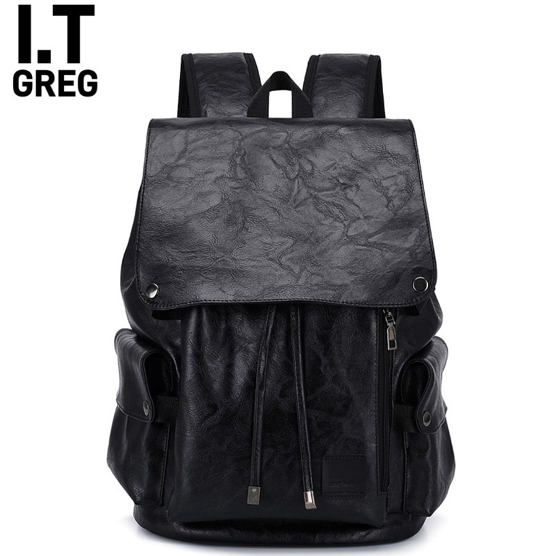 Hong Kong I.Tgreg New Leather Backpack Business Casual Travel Korean Style Fashion Simple Trendy School Bag Hong Kong I.Tgreg New Leather Backpack Business Casual Travel Korean Style Fashion Simple Trendy School Bag