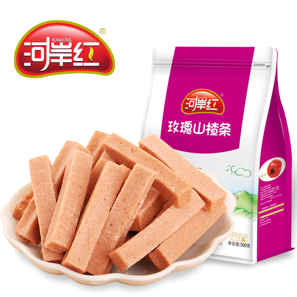 河岸红 玫瑰山楂条 500g 优惠券折后￥14.9包邮（￥24.9-10）