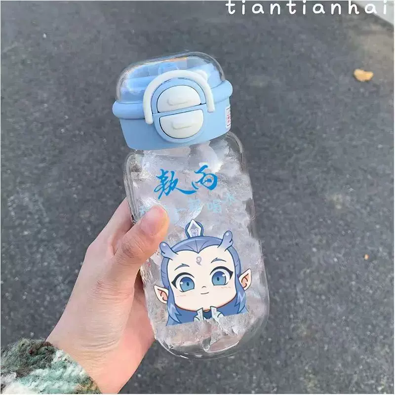 Летний детский чайник со стеклом, ручнойCute стеклянная крышка для учеников