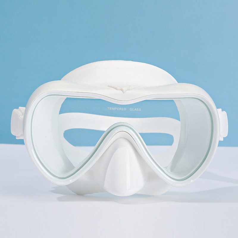 Snorkeling mirror cover HD diving mirror swimming goggles large frame male and female swimming glasses guard nose anti-choking water diving equipment