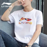Li Ning, быстросохнущая летняя футболка, летний спортивный костюм для влюбленных для отдыха, короткий рукав, оверсайз