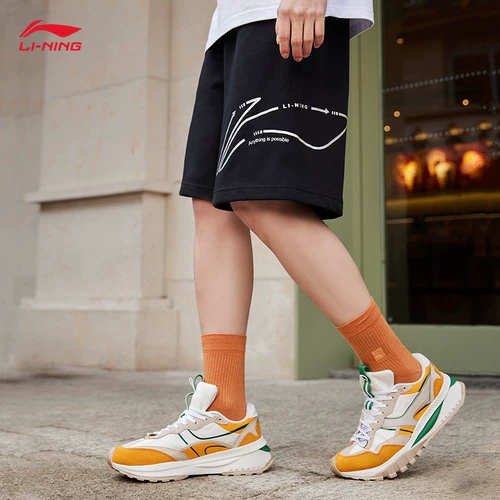 Li Ning, спортивные летние шорты, штаны для спортзала, тонкий дышащий быстросохнущий комбинезон, для бега