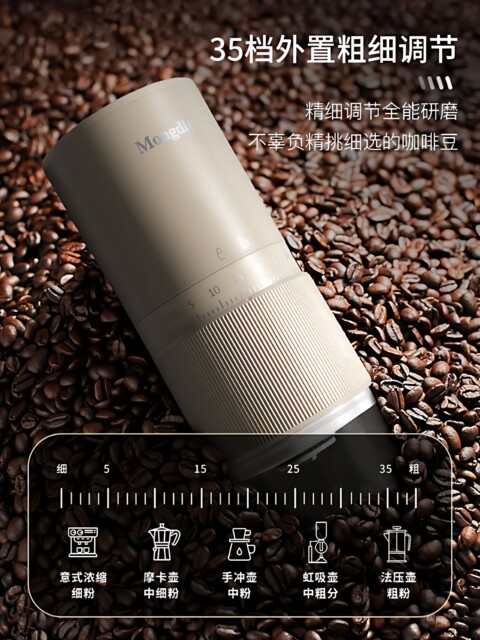 Mongdio Coffee Bean Grinder Electric Grinder Home Hand Grinder Manual Coffee Grinding Tool