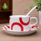 European Ceramic Cup, Coffee Cup, Creative Coffee Cup, Simple Coffee Cup and Saucer Set, English Black Tea Cup