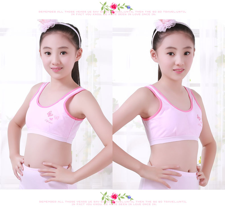 Cô gái đồ lót thanh niên nữ phát triển thời kỳ cô gái trẻ học sinh tiểu học vest học sinh trung học cơ sở cô gái bông áo ngực mỏng áo lót mặc áo dài trắng học sinh