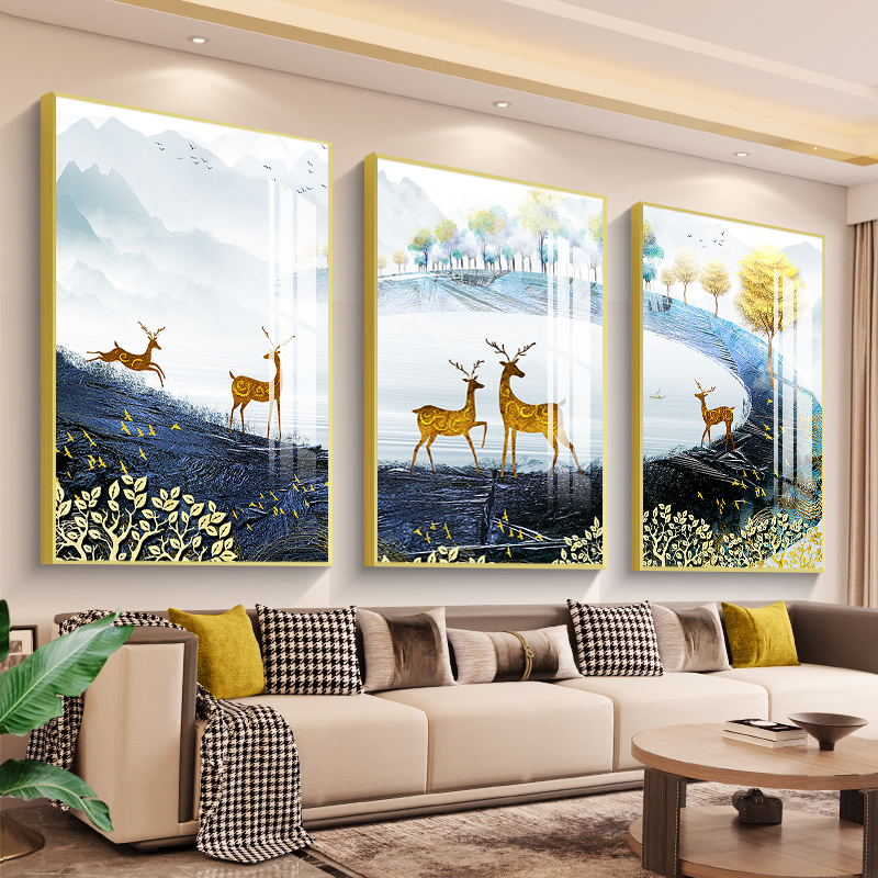 Nordic Living Room Decoration Painting Sofa Background Wall Mural Modern Minimalist Dining Room Hanging Painting Oil Painting Electric Meter Box Genguan Painting