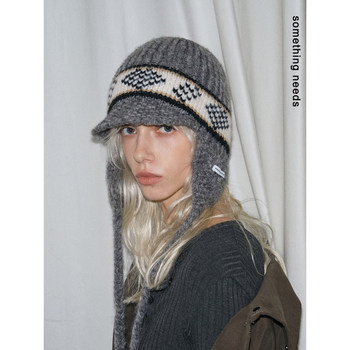 Zheng baiwan heavy industry crocheted soft and waxy ear protection hat for winter