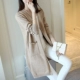 Áo len cổ lọ áo khoác nữ mùa xuân và mùa thu mới của phụ nữ phiên bản Hàn Quốc của áo len dài rộng áo len màu rắn - Áo len cổ chữ V khoác len
