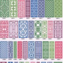 Classical Chinese style flower grid gallery hollow partition screen flower grid pvc ceiling Chinese European style entrance decoration