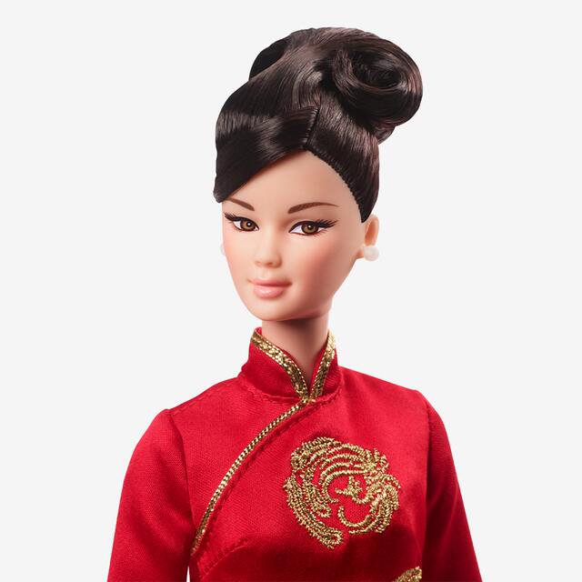 Barbie Chinese Style Black Dress Simple Sweet Tea Story Christmas Barbie Limited Collector's Edition Character Dress Up Toy