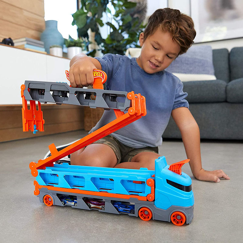 Hot Wheels Track Racing Transport Truck Container Truck Boy's Track Toy Car Model Gift Gvg37