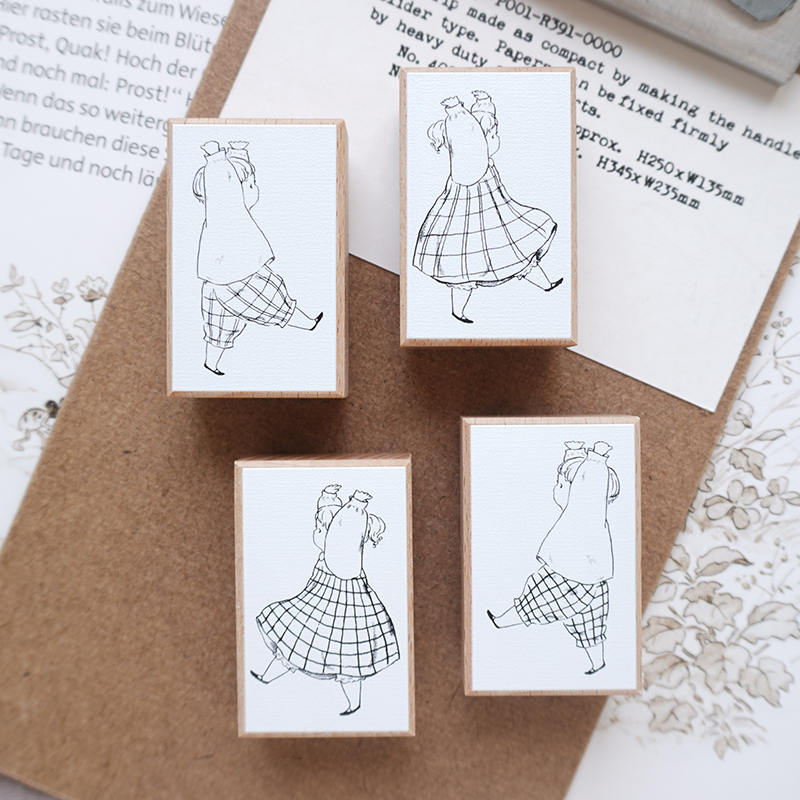 Vol21 4Th Anniversary Celebration: Children's Handmade Stamp - Taiwanese Beech Wood and Orange Rubber Stamp