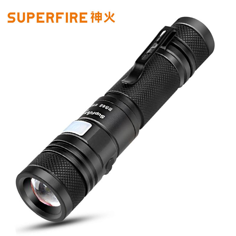 God Fire A2S Intense Light Flashlight Zoom USB Charging Mini portable lamp Home Focusable outdoor light Far shot