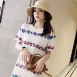 Летнее трикотажное дизайнерское трикотажное платье для отдыха, юбка, французский стиль, изысканный стиль, тренд сезона