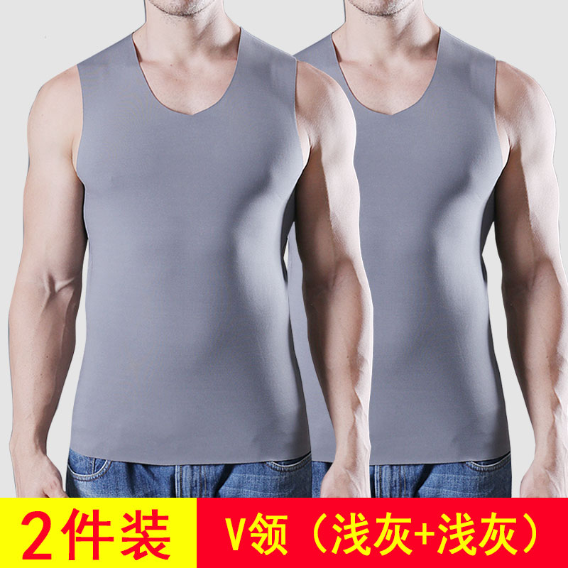 Không có dấu ấm vest nam mùa thu và mùa đông cộng với nhung cộng với tay dày bottomshirt mặc mặc đồ lót đàn ông tóc mặc cơ thể mòn.