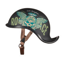 DOT electric car men and women Harley helmet male scoop helmet personality cool summer helmet retro locomotive helmets summer Gray