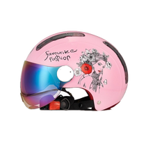 JUD childrens helmet electric car Summer motorcycle helmet sunscreen breathable boys and girls battery car light