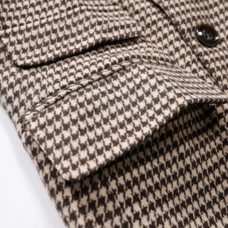 2022 Herbst/Winter Neue karierte bedruckte zweireihige Windjacke für Herren Casual Ni Coat_voghion.com