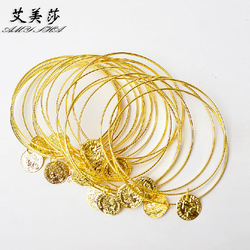 2020 new belly dance practice suit Performance suit accessories Indian dance dance jewelry accessories hanging coin bracelet special offer