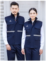 Anti-static cotton vest gas station oil horse clip thick warm cotton canthus shoulder underground industrial and mining winter work clothes