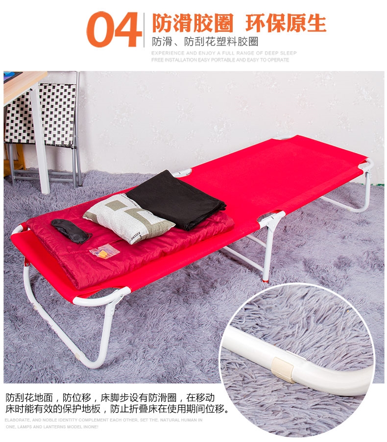 Siêu nhẹ văn phòng ăn trưa ngủ trưa gấp giường ghế tựa hộ gia đình đơn lẻ di giường bãi biển ngoài trời kèm theo bản tóm tắt - Giường giường gỗ sồi nga