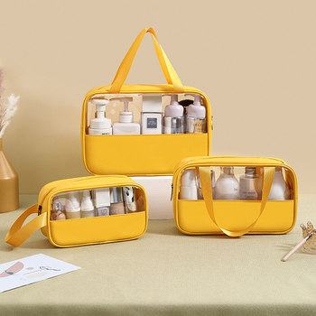 Travel waterproof transparent large capacity toiletries