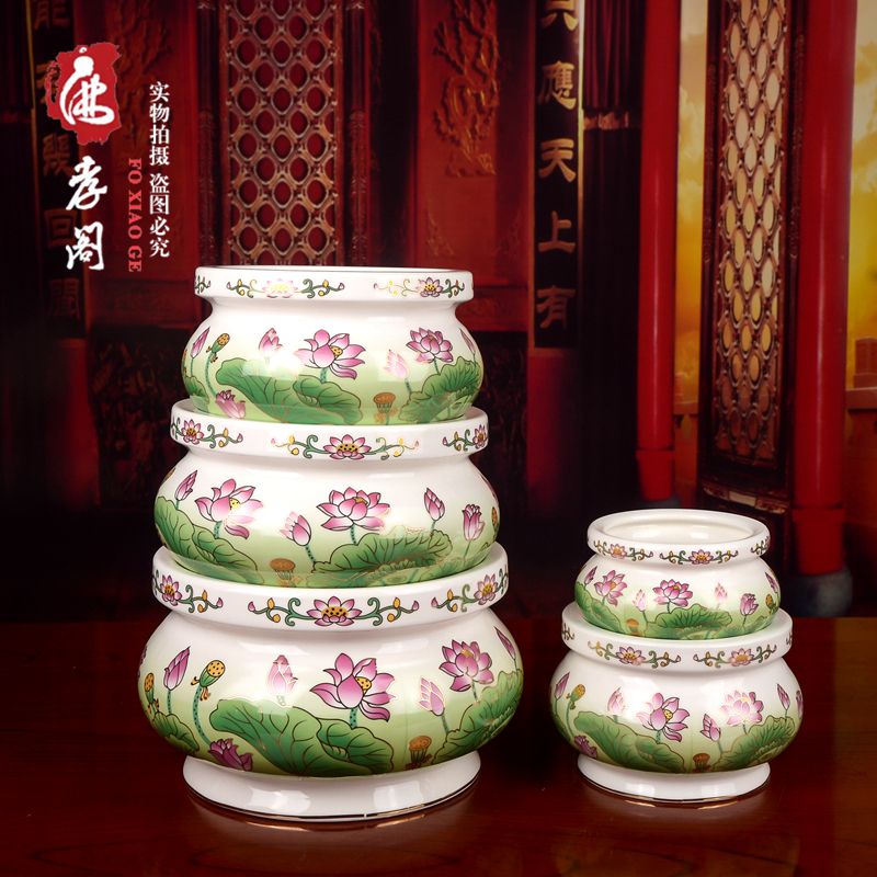 Buddha's Hall of Flowers for Lotus Flower Incense Stove Ceramics for Buddhist Incense Stove Buddhor with incense stove Lotus Incense Stove