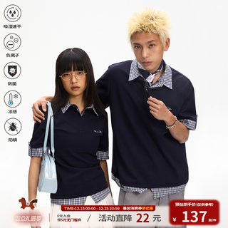 江南先生NewJNXS美式复古凉感速干长短款短袖polo衫男女宽松上衣