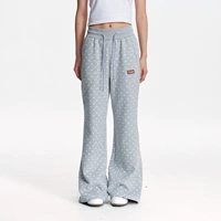 Цветочные серые штаны