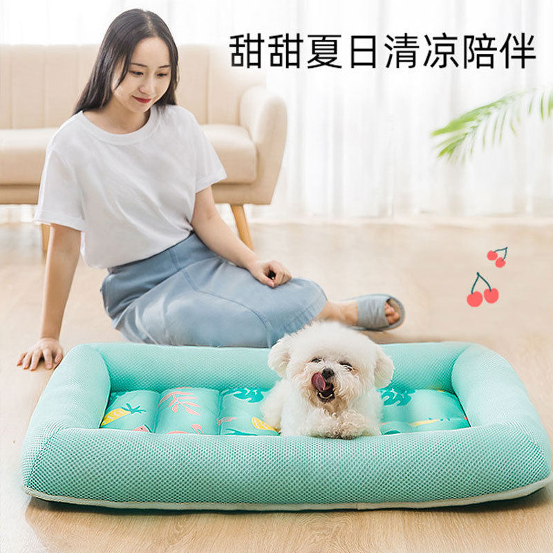 Summer dog cohorts Season Universal Cool Mat Nest Teddy Dog Cat Nest Summer Ice Mat Dogs Mat Cool and Pet Supplies