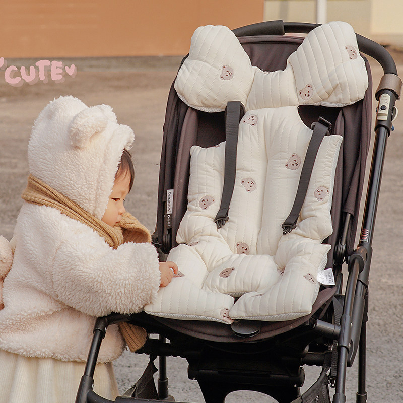 South Korea walking baby artifact cushion winter cotton pad stroller cushion stroller cushion winter baby stroller cushion