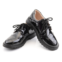 Children Leather Shoes Elementary School Students Piano Performance Competition Performance Shoes Softbottom Resistant to CUHK Genuine Leather Shoes Boy Spring Autumn