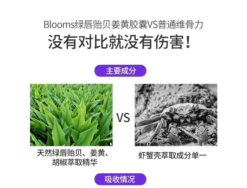 Blooms Green Lip Mussels Củ nghệ 100 Giảm đau khớp Aussie Nhập khẩu - Thức ăn bổ sung dinh dưỡng vitamin tong hop