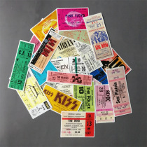 25 Shots of Gun Flowers Ticket Posters Nostalgia Wind Suitcase Stickers Waterproof Skateboard With Computer Guitar Body Stickers