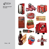 Whole A4 can beverage luggage sticker trolley case travel skateboard guitar computer motorcycle sticker