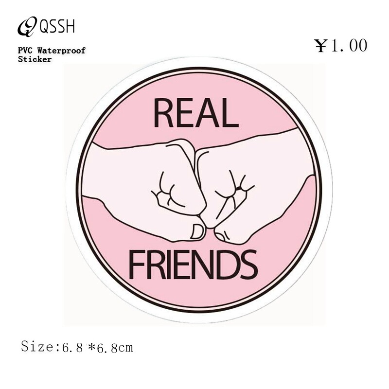 Single true friend tide brand sticker car motorcycle luggage trolley case sticker notebook skateboard guitar mobile phone sticker