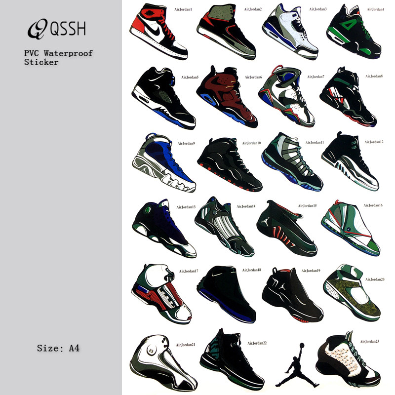 Whole sneakers tide brand luggage stickers trolley case stickers suitcase stickers skateboard guitar locomotive stickers