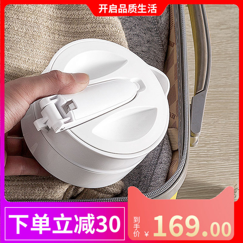 Travel Travel Gods for travel abroad Travel Supplies Multifunction Mini Folding Dorm Dorm Portable Electric Hot Water Kettle Nemesis Red