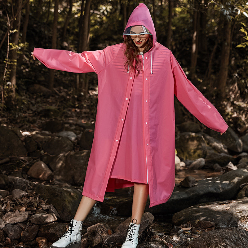 Raincoat Long full body fashion transparent men and women single electric car poncho Battery bike Riding adult thickening