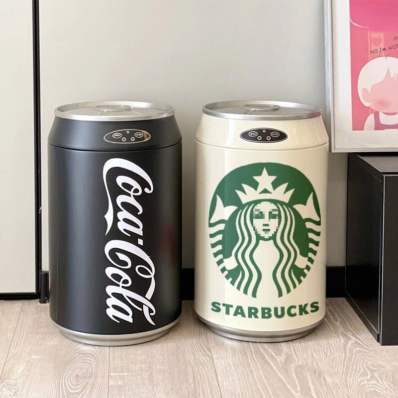 Housewarming Gift, Moving Gift, High-End Creative Living Room Decoration, Star Dad Smart Sensor Household Flip-Top Trash Can