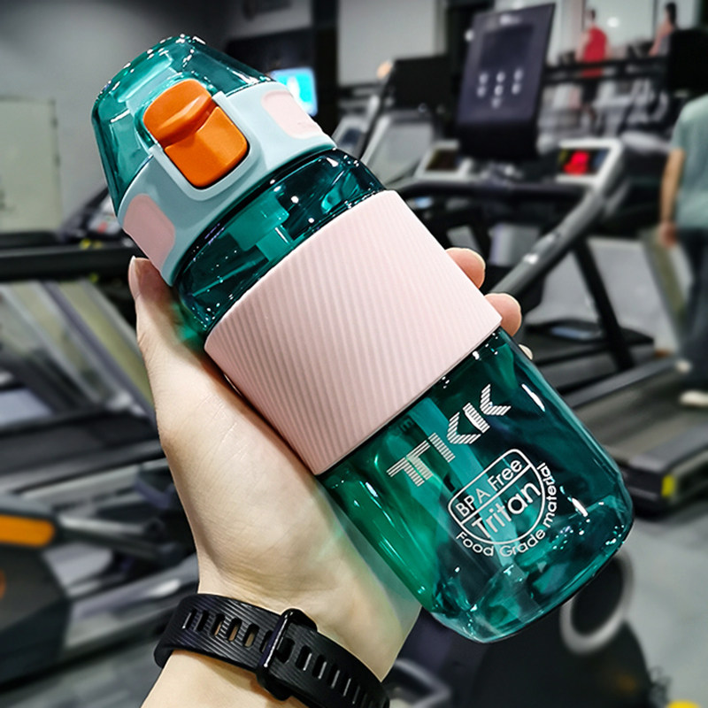 Straw cup Primary and secondary school students portable drop-proof sports fitness large capacity water cup women's summer out high temperature resistant kettle