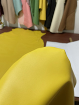 Yellow plain nappa sheepskin imported from Italy Genuine leather 0 7-0 8mm soft