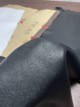 Italian incas black vegetable tanned natural grain calf leather genuine leather material about 1 4mm soft