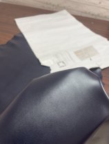 Italian gaiera dark blue plain nappa sheepskin genuine leather material 1 1mm or so soft