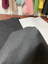 Italian incas black vegetable tanned caviar calf leather genuine leather about 1mm soft