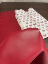 Italian indutan red nappa sheep leather leather leather material 0 9mm left and right soft