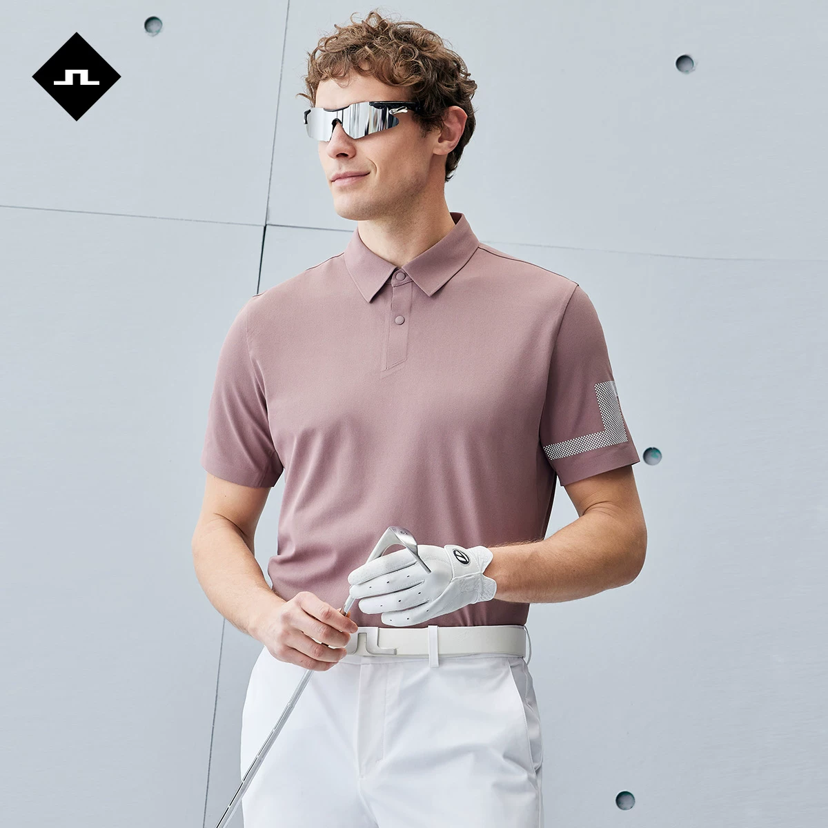 Летняя быстросохнущая футболка-поло, slim fit