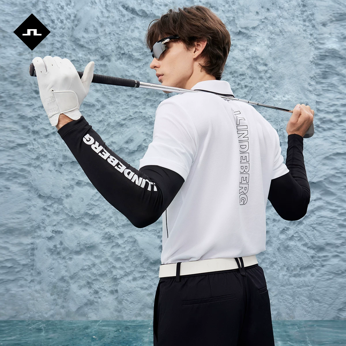 Мужское летнее спортивное эластичное polo, slim fit, с коротким рукавом, стиль