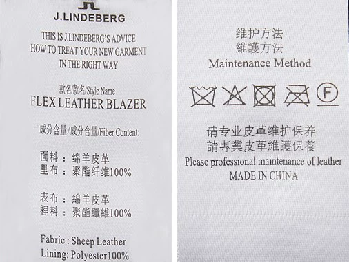 J.LINDEBERG Jin Lindbergh đầu mùa xuân mới áo khoác da xe máy da nam áo khoác 51933J507 - Quần áo lông thú