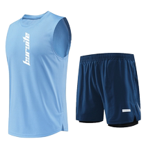 Fitness suit mens summer loose quick-drying running three-point shorts anti-exposure breathable marathon outdoor sportswear